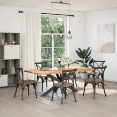 vidaXL Esstischbein in Spinnenform Anthrazit 150x78x(72-73) cm Stahl