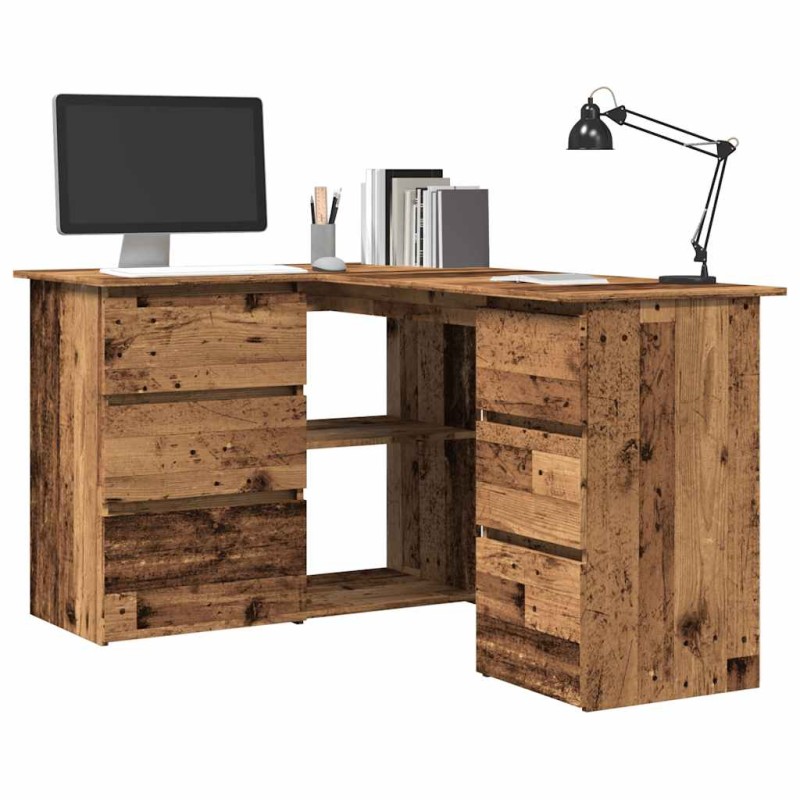 vidaXL Eckschreibtisch Altholz-Optik 145x100x76 cm Holzwerkstoff vidaXL Eckschreibtisch Altholz-Optik 145x100x76 cm Holzwerkstoff