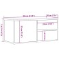 vidaXL TV-Schrank Artisan-Eiche 80x34x35,5 cm Holzwerkstoff vidaXL TV-Schrank Artisan-Eiche 80x34x35,5 cm Holzwerkstoff