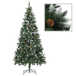 Künstlicher Weihnachtsbaum mit LEDs & Kugeln 210 cm