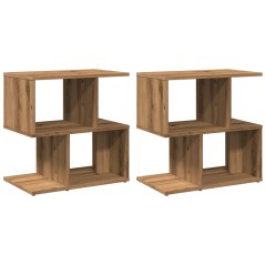 vidaXL Nachttische 2 Stk. Artisan-Eiche 50x30x51,5 cm Holzwerkstoff