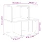 vidaXL Nachttische 2 Stk. Altholz-Optik 50x30x51,5 cm Holzwerkstoff