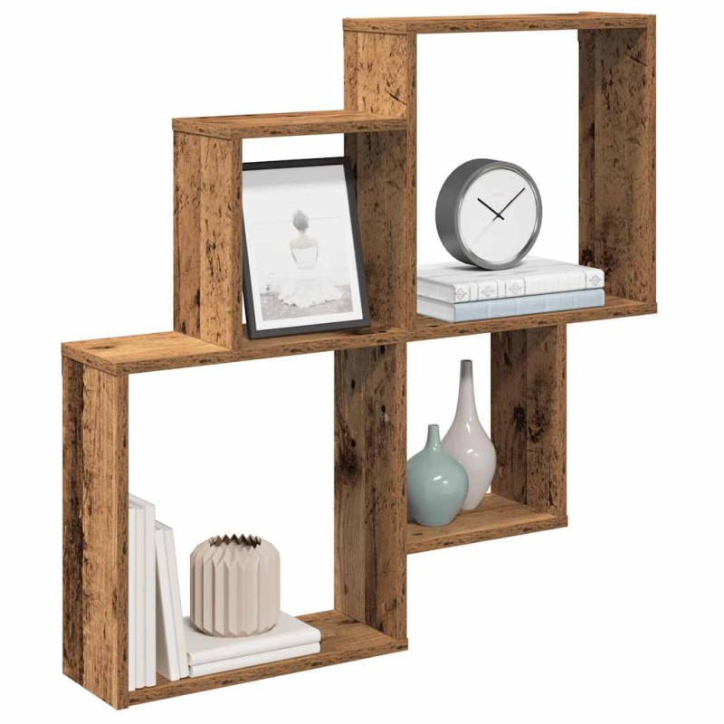vidaXL Wandregal Altholz-Optik 80x15x78,5 cm Holzwerkstoff vidaXL Wandregal Altholz-Optik 80x15x78,5 cm Holzwerkstoff