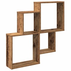 vidaXL Wandregal Altholz-Optik 80x15x78,5 cm Holzwerkstoff