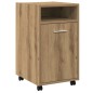 vidaXL Schrank mit Rollen Artisan-Eiche 33x38x60 cm Holzwerkstoff vidaXL Schrank mit Rollen Artisan-Eiche 33x38x60 cm Holzwerkstoff