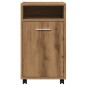 vidaXL Schrank mit Rollen Artisan-Eiche 33x38x60 cm Holzwerkstoff vidaXL Schrank mit Rollen Artisan-Eiche 33x38x60 cm Holzwerkstoff