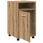 vidaXL Schrank mit Rollen Artisan-Eiche 33x38x60 cm Holzwerkstoff vidaXL Schrank mit Rollen Artisan-Eiche 33x38x60 cm Holzwerkstoff