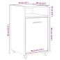 vidaXL Schrank mit Rollen Artisan-Eiche 33x38x60 cm Holzwerkstoff vidaXL Schrank mit Rollen Artisan-Eiche 33x38x60 cm Holzwerkstoff