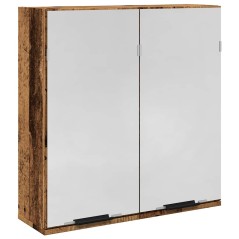 vidaXL Bad-Spiegelschrank Altholz-Optik 64x20x66,5 cm Holzwerkstoff