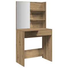vidaXL Schminktisch mit Spiegel Artisan-Eiche 74,5x40x141 cm