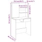 vidaXL Schminktisch mit Spiegel Artisan-Eiche 74,5x40x141 cm vidaXL Schminktisch mit Spiegel Artisan-Eiche 74,5x40x141 cm