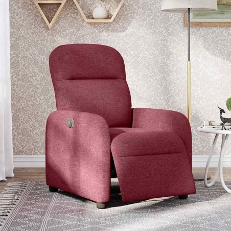 vidaXL Relaxsessel Elektrisch Weinrot Stoff