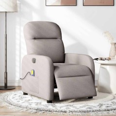 vidaXL Massagesessel Elektrisch Taupe Stoff