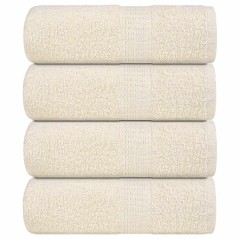 vidaXL Gästetücher 4 Stk. Creme 30x50 cm 360 g/m² 100% Baumwolle