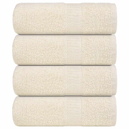 vidaXL Gästetücher 4 Stk. Creme 30x50 cm 360 g/m² 100% Baumwolle