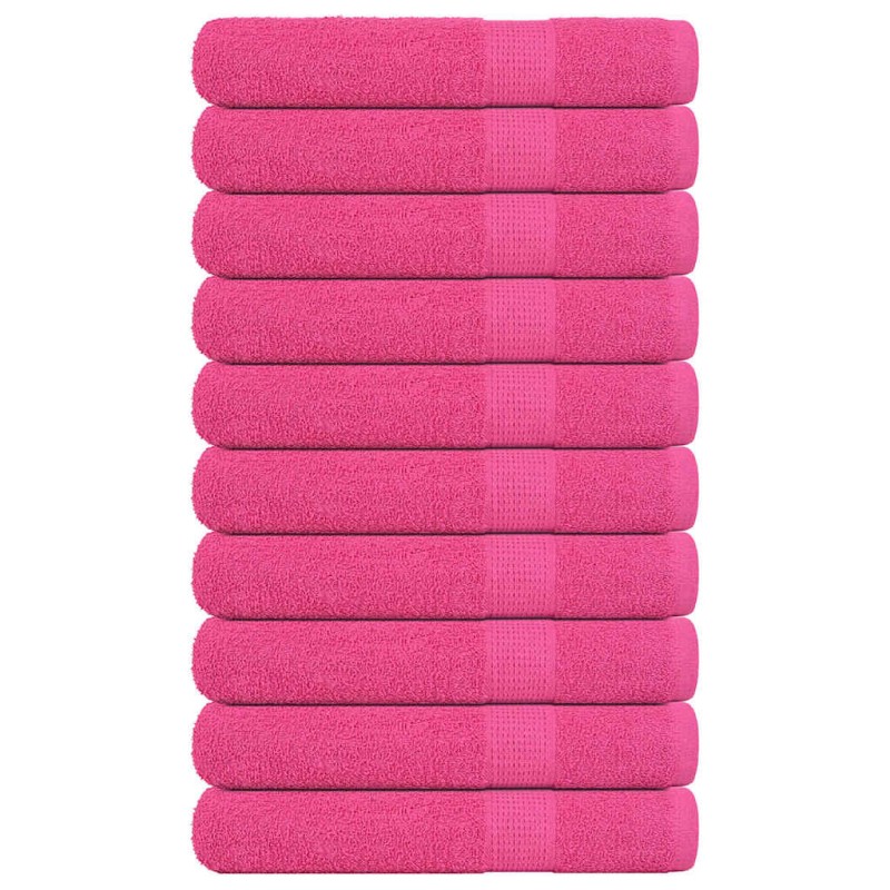 vidaXL Handtücher 10 Stk. Rosa 100x200 cm 360 g/m² 100% Baumwolle vidaXL Handtücher 10 Stk. Rosa 100x200 cm 360 g/m² 100% Baumwolle