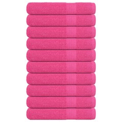 vidaXL Saunatücher 10 Stk. Rosa 80x200 cm 360 g/m² 100% Baumwolle