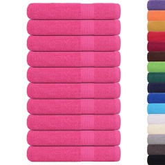 vidaXL Saunatücher 10 Stk. Rosa 80x200 cm 360 g/m² 100% Baumwolle