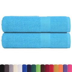 vidaXL Duschtücher 2 Stk. Türkis 70x140 cm 360 g/m² 100% Baumwolle