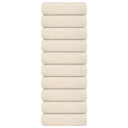 vidaXL Seiftücher 10 Stk. Creme 30x30 cm 360 g/m² 100% Baumwolle