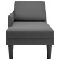 vidaXL Chaiselongue mit Kissen Dunkelgrau Cordstoff vidaXL Chaiselongue mit Kissen Dunkelgrau Cordstoff