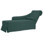 vidaXL Chaiselongue mit Nackenrolle Rechter Armlehne Dunkelgrün Samt vidaXL Chaiselongue mit Nackenrolle Rechter Armlehne Dunkelgrün Samt