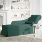 vidaXL Chaiselongue mit Nackenrolle Rechter Armlehne Dunkelgrün Samt vidaXL Chaiselongue mit Nackenrolle Rechter Armlehne Dunkelgrün Samt