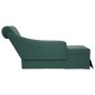 vidaXL Chaiselongue mit Nackenrolle Rechter Armlehne Dunkelgrün Samt vidaXL Chaiselongue mit Nackenrolle Rechter Armlehne Dunkelgrün Samt