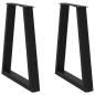 vidaXL Couchtischbeine V-Form 2 Stk. Schwarz 50x(72-73) cm Stahl vidaXL Couchtischbeine V-Form 2 Stk. Schwarz 50x(72-73) cm Stahl