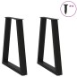 vidaXL Couchtischbeine V-Form 2 Stk. Schwarz 50x(72-73) cm Stahl vidaXL Couchtischbeine V-Form 2 Stk. Schwarz 50x(72-73) cm Stahl