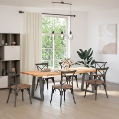 vidaXL Couchtischbeine V-Form 2 Stk. Anthrazit 50x(72-73) cm Stahl