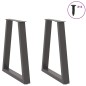 vidaXL Couchtischbeine V-Form 2 Stk. Anthrazit 50x(72-73) cm Stahl vidaXL Couchtischbeine V-Form 2 Stk. Anthrazit 50x(72-73) cm Stahl
