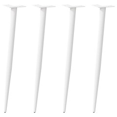 vidaXL Couchtischbeine Konische Form 4 Stk. Weiß 72-73 cm Stahl