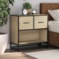 vidaXL Nachttisch Sonoma-Eiche 60x31x60 cm Holzwerkstoff und Metall vidaXL Nachttisch Sonoma-Eiche 60x31x60 cm Holzwerkstoff und Metall