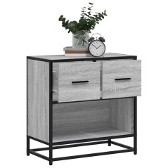 vidaXL Nachttisch Grau Sonoma 60x31x60 cm Holzwerkstoff und Metall