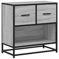 vidaXL Nachttisch Grau Sonoma 60x31x60 cm Holzwerkstoff und Metall