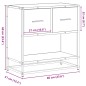 vidaXL Nachttisch Grau Sonoma 60x31x60 cm Holzwerkstoff und Metall vidaXL Nachttisch Grau Sonoma 60x31x60 cm Holzwerkstoff und Metall