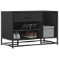 vidaXL Schuhbank Schwarz 80x40x53,5 cm Holzwerkstoff und Metall vidaXL Schuhbank Schwarz 80x40x53,5 cm Holzwerkstoff und Metall