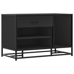 vidaXL Schuhbank Schwarz 80x40x53,5 cm Holzwerkstoff und Metall