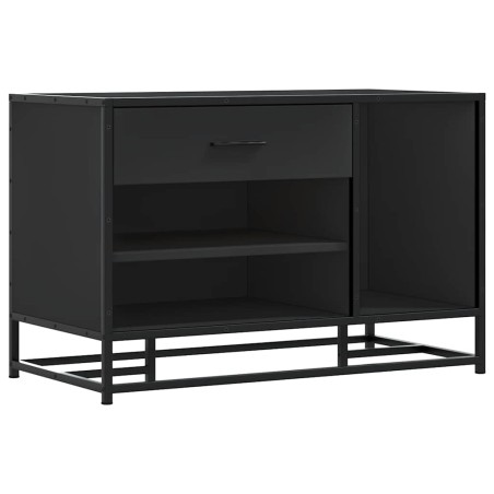 vidaXL Schuhbank Schwarz 80x40x53,5 cm Holzwerkstoff und Metall