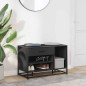 vidaXL Schuhbank Schwarz 80x40x53,5 cm Holzwerkstoff und Metall vidaXL Schuhbank Schwarz 80x40x53,5 cm Holzwerkstoff und Metall