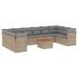 vidaXL 11-tlg. Garten-Sofagarnitur mit Kissen Beige Poly Rattan vidaXL 11-tlg. Garten-Sofagarnitur mit Kissen Beige Poly Rattan