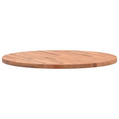 vidaXL Tischplatte Ø70x2,5 cm Rund Massivholz Buche