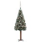 Weihnachtsbaum Schlank mit LEDs & Kugeln Grün 180 cm Weihnachtsbaum Schlank mit LEDs & Kugeln Grün 180 cm