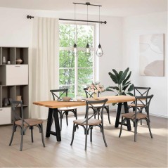vidaXL Couchtischbeine A-Form 2 Stk. Schwarz 50x(72-73) cm Stahl