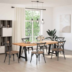 vidaXL Couchtischbeine A-Form 2 Stk. Schwarz 70x(72-73) cm Stahl