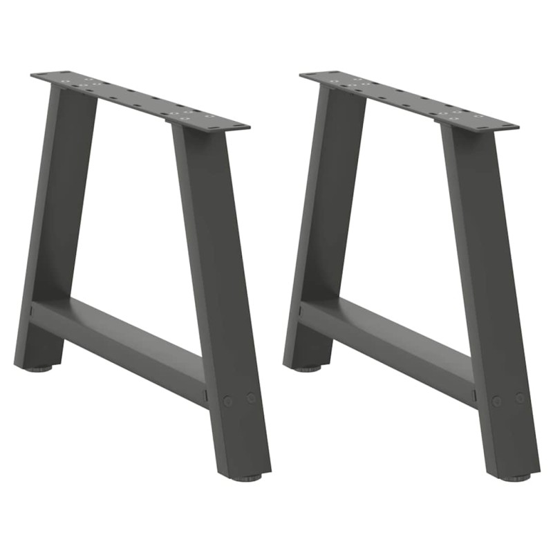 vidaXL Couchtischbeine A-Form 2 Stk. Anthrazit 60x(42-43) cm Stahl vidaXL Couchtischbeine A-Form 2 Stk. Anthrazit 60x(42-43) cm Stahl