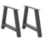 vidaXL Couchtischbeine A-Form 2 Stk. Anthrazit 60x(42-43) cm Stahl vidaXL Couchtischbeine A-Form 2 Stk. Anthrazit 60x(42-43) cm Stahl