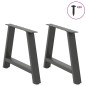 vidaXL Couchtischbeine A-Form 2 Stk. Anthrazit 60x(42-43) cm Stahl vidaXL Couchtischbeine A-Form 2 Stk. Anthrazit 60x(42-43) cm Stahl