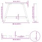 vidaXL Couchtischbeine A-Form 2 Stk. Anthrazit 60x(42-43) cm Stahl vidaXL Couchtischbeine A-Form 2 Stk. Anthrazit 60x(42-43) cm Stahl